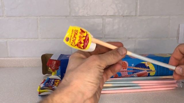Сахарная пудра Фруктовая Соломка XXL Канди Клаб (блок 48шт) ассорти. Украшение выпечки и кондитерки