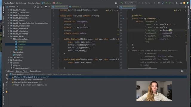 Java development Inheritance Task, Encapsulation Method, Method Overriding смотреть онлайн
