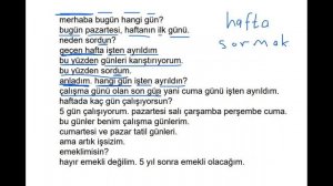 УЧИМ ТУРЕЦКИЙ ЯЗЫК - УРОК 10 - БЫСТРО ТУРЕЦКИЙ ЯЗЫК ДЛЯ НАЧИНАЮЩИХ ДНИ НЕДЕЛИ