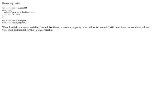 GIS: Updating onEachFeature property of GeoJSON in Leaflet? смотреть онлайн