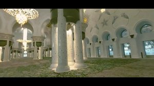 Объединённые Арабские Эмираты . Мусульманская страна . Абу - Даби . Белая мечеть .