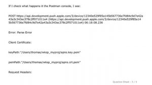 iOS : APNS Provider API and Postman