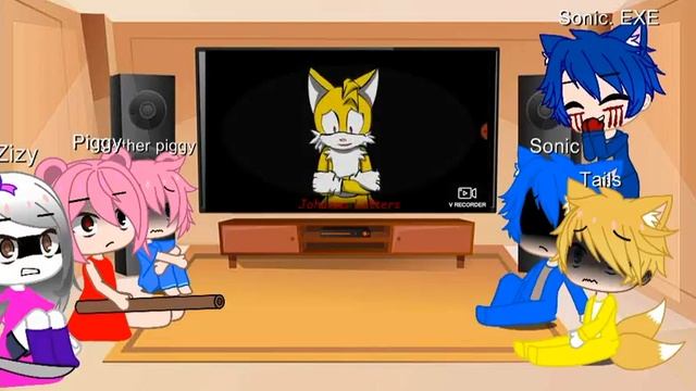 ??~Piggy and sonic characters react to a sonic exe memes~?? ||Gacha club|| смотреть онлайн
