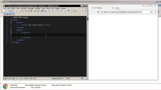 Creating HTML5 Canvas Element