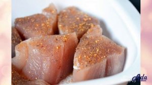 Филе тунца в духовке Рецепт, пошаговый, как приготовить, видеорецепт