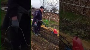 Электрокультиватор "ТЯГОВЫЙ" на грядках