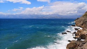 Скалистый берег, Море, Волны, Прибой