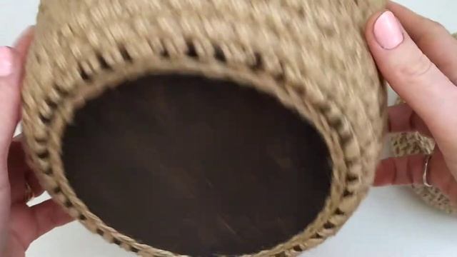 Корзина из джута с деревянным дном???? смотреть онлайн