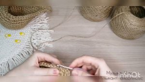 Подвесная корзина "гнездышко" из джута своими руками