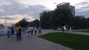 г.Волжский_река Ахтуба вечерний Совремнный парк