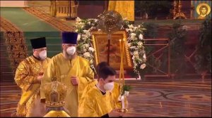 Рождественскую службу в Храме Христа Спасителя  возглавляет Святейший Патриарх Кирилл. 06.01.2022 г