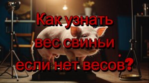 Как узнать вес свиньи.