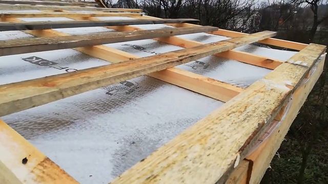 Односкатная крыша из профлиста. Как НЕ СТОИТ ДЕЛАТЬ крышу!!! Каркасный дом 6 на 4.