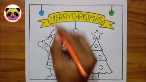 Christmas Drawing / Santa Claus Drawing / Christmas Tree Drawing / Merry Christmas Drawing Easy