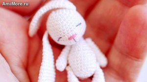 Амигуруми: схема Зайка для куклы | Игрушки вязаные крючком