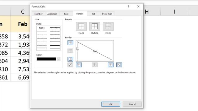 Split Cells Diagonally in Excel (Add Two Headers in Same Cell)
