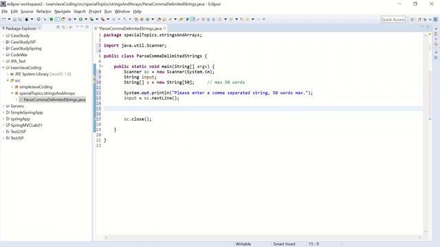 Java Tutorial Lesson 0017 - Parse Comma Delimited String смотреть онлайн