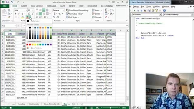 Excel Video 410 Watching the Macro Recorded Work in VBA смотреть онлайн