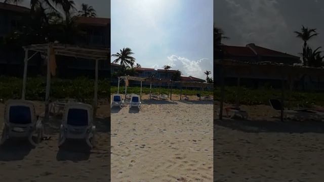 Куба, о. Кайо-коко, отель Tryp Cayo Coco 4*, пляж отеля, октябрь 2021г.