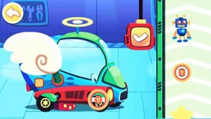 Baby Panda's Car Mechanic Cartoon Game - Car Painting - Repair Friends' Car - Babybus Game Video