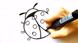 БОЖЬЯ КОРОВКА / мультик раскраска для детей / Нарисуй Ка