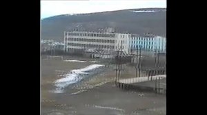 Мурманск утром . Весна . Роста , завод Севморпуть .