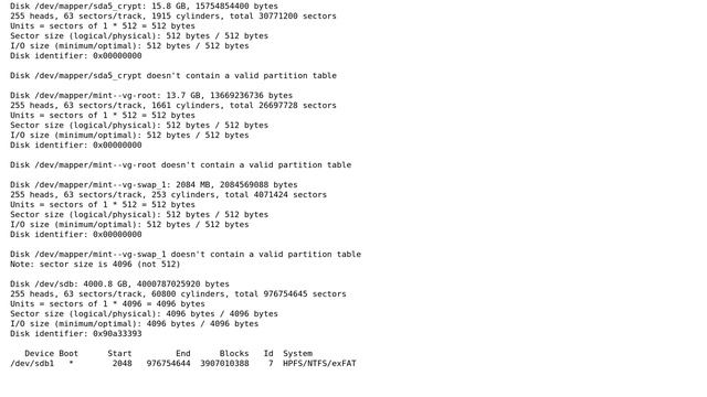 ERROR invalid VBR checksum 0x0 expected 0xbca782be while mounting a exfat partition