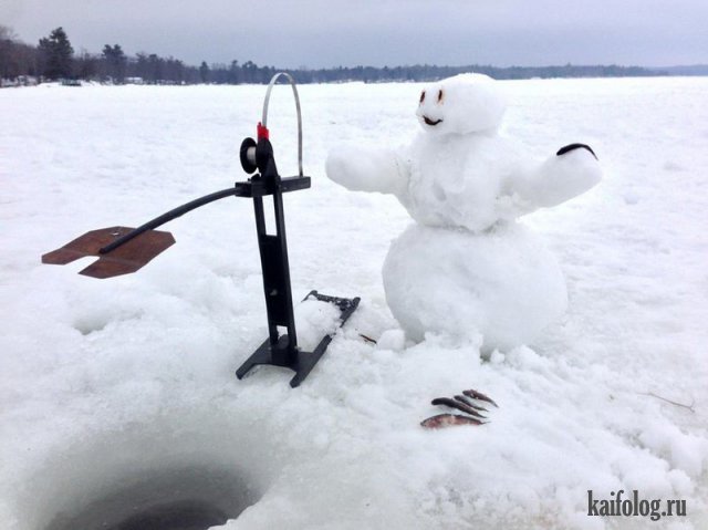 Приколы на зимней рыбалке или как не надо рыбачить !