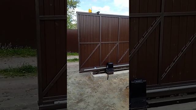 Откатные ворота с проемом 6 метров. смотреть онлайн