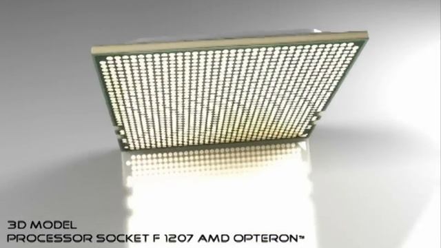 3D Model - Processor Socket F 1207 смотреть онлайн