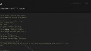 How to create HTTP server #lua