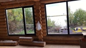 Внутренняя отделка в доме из оцилиндрованного бревна коп.Черемушки г. Сургут