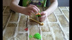 Елочка из резинок, брелок для ключей