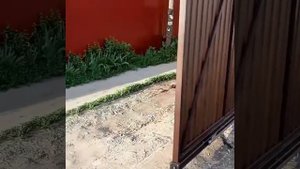 Откатные ворота на 95 балке Алютех с автоматикой.