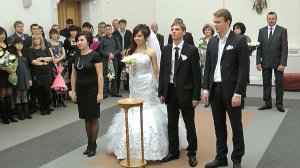 Регистрация брака в загсе, зимняя свадьба