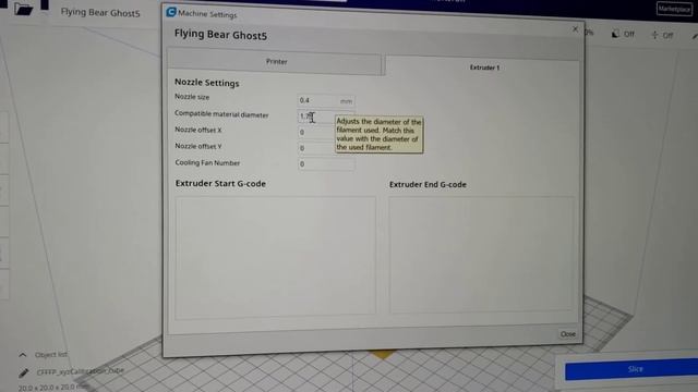 Как исправить баг изменения диаметра нити филамента Cura 4.6 (Кура 4.6) Fix filament diameter bug. смотреть онлайн