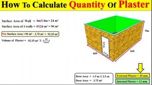 how to calculate plaster quantity | Plaster Quantity Calculation | Cement Sand Quantity in Plaster