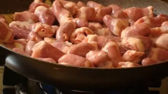 Сердечки куриные с овощами смотреть онлайн