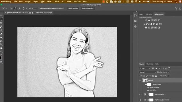 How to transform your photo into realistic pencil sketch/Photoshop 2020 tutorial. смотреть онлайн