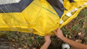 чистка параплана под конец летного сезона