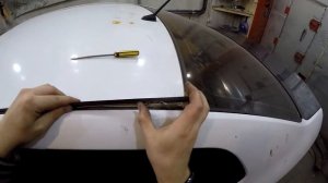 Как снять молдинги крыши Kia Rio 2011-2017год