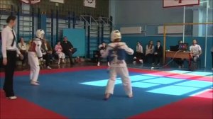 Taekwondo WTF. V Открытое Первенство района Кузьминки. 29.03.2015. Демашин-Мокшин.