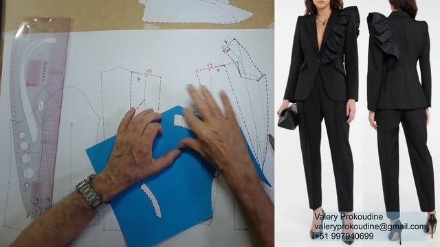 моделируем жакет Modelado De Chaqueta #курсыкройкиишитья  #валерийпрокудиншитьё #diseñodemodas
