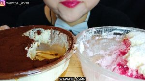 ASMR COLD BREW TIRAMISU STRAWBERRY YOGURT CAKE DESSERT MUKBANG 콜드브루 티라미수 딸기 요거트 케이크 디저트 먹방 EATING