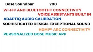 Bose Smart Soundbar 900 vs 700 SPECS