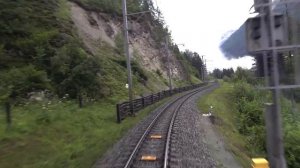 Вид из кабины машиниста поезда. Маршрут: Cazis - Albulatunnel II (Neu) - Samedan