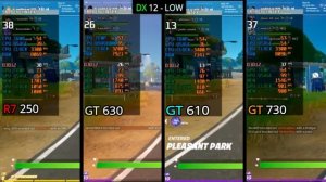 GT 730 VS R7 250 VS GT 630 VS GT 610 | Fortnite - 720P !