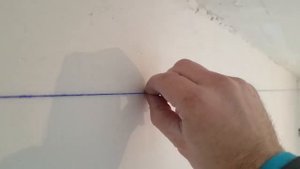 как отбить линию малярным шнуром самому. Plasterboard.