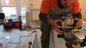Врезка скрытых петель в алюминиевый профиль