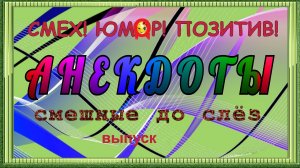 Анекдоты! Смешные до слёз! Сборник коротких анекдотов! Юмор и позитив! выпуск 7.mp4